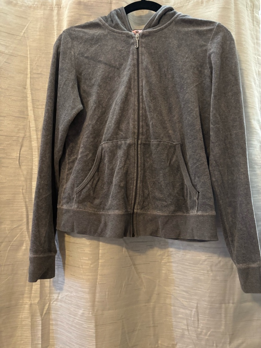Juicy Couture Charcoal Gray Signature Zip Hoodie